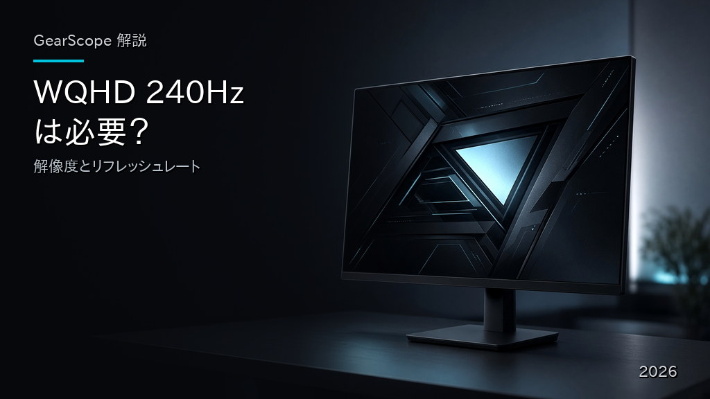 WQHD 240Hzモニターの選び方（GearScope）