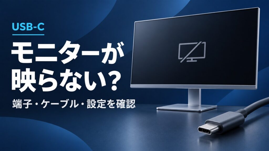 USB-Cでモニターが映らない？端子・ケーブル・設定の確認手順のサムネイル
